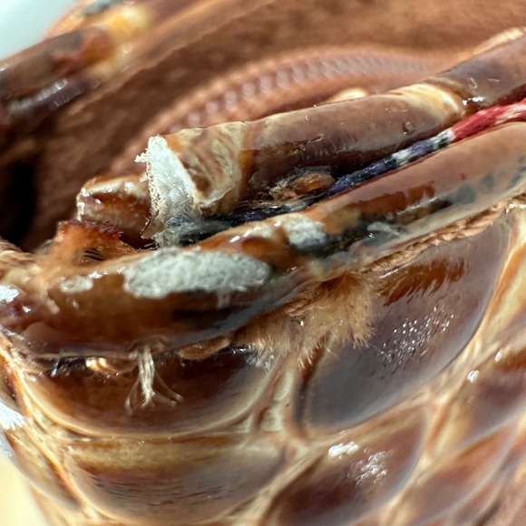 Big Buddha Brown Croc Embossed Wallet Clutch Zip Coin Purse Charm - Picture 4 of 16